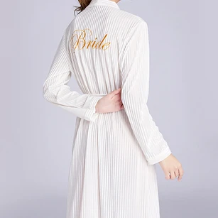 Bride Bridesmaid Embroidery Long Sleeved Robe