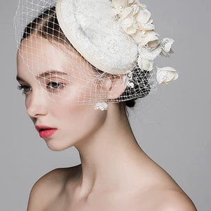 Cotton Ma Sen Flower Gauze Hat