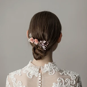 Forest Style Chic Rhinestone Hair Combs with Flowers