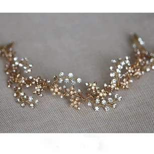 Original Rhinestone Twig Soft Short Hair Head Ring 35Cm