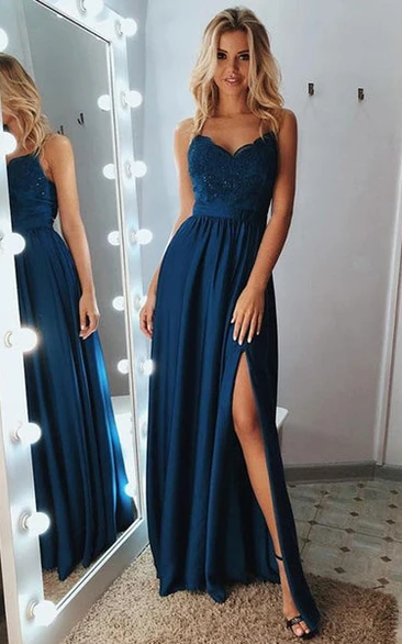 Simple Floor-length Sleeveless Zipper Jersey A Line Formal Dress with Sequins