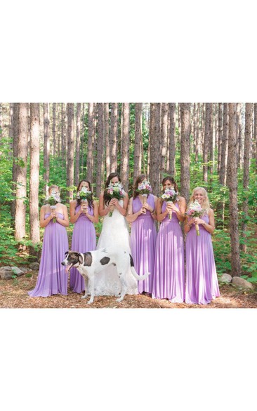 Sweetheart Criss-cross Floor-length Bridesmaid Dress With Pleats