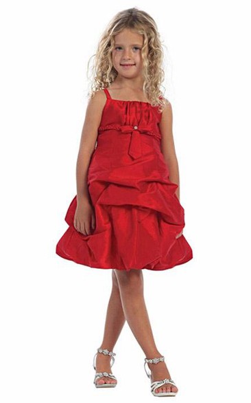 Lace Layers Beaded Short-Midi Flower Girl Dress