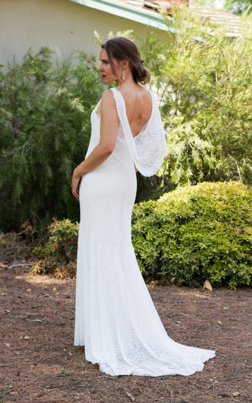 Wedding Low-Back Lace Boho Gown