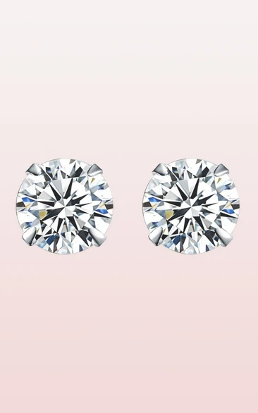 Shining Four Claw Stud Earrings