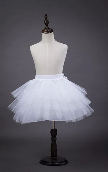Short Style Three-layer Net Flower Girl Petticoat Wedding Dress Skirt Petticoat