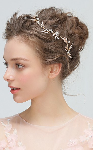 Golden Flower Headband Hairpin Hair Kit