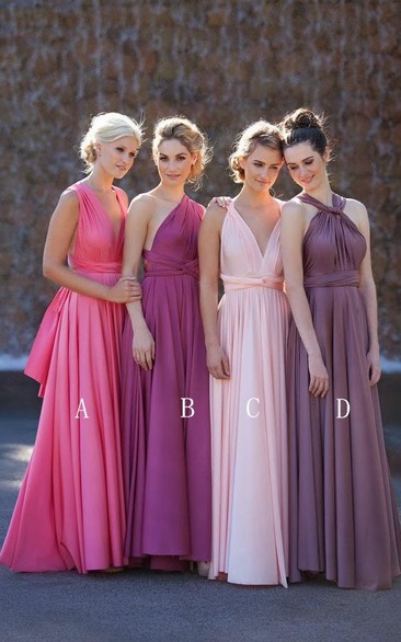 Newest A-line Sleeveless Bridesmaid Dress Floor-length High Quality