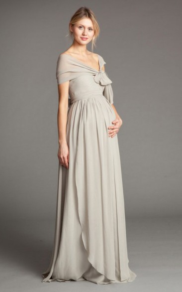 convertible chiffon Long maternity Bridesmaid Dress 