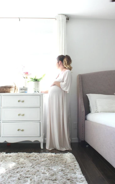 Pregnant Kimono Nursing Gown