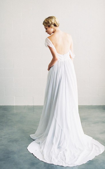 Floor-Length Bridal Romantic Sassy Chiffon Dress
