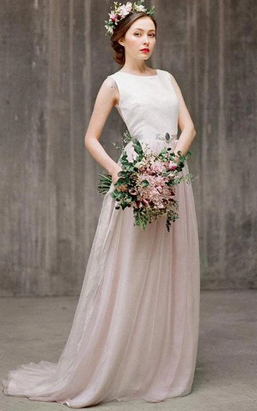 Tulle Ribbon Back Illusion Lace Dress