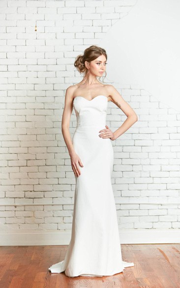 Fit-And-Flare Bridal Sleeveless Sweetheart Simple-Inspire Dress