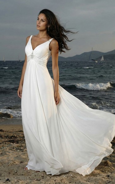 Empire Waist Beach Wedding Dresses | Dress Afford