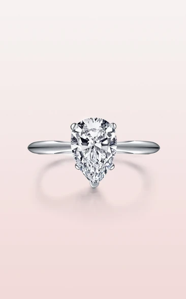 Teardrop Pear Cut 925 Sterling Silver Wedding Engagement Rings