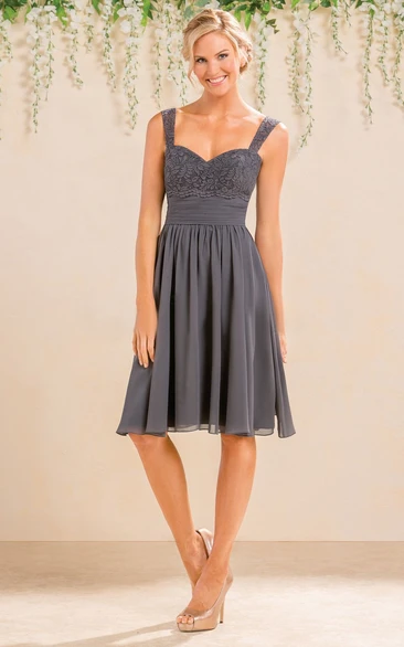 Sleeveless Chiffon midi Dress With Appliques And Low-V Back