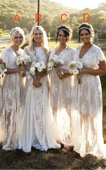 Modest Jewel Neck Long Sleeve Lace Bridal Gown With Ruching And Pleats