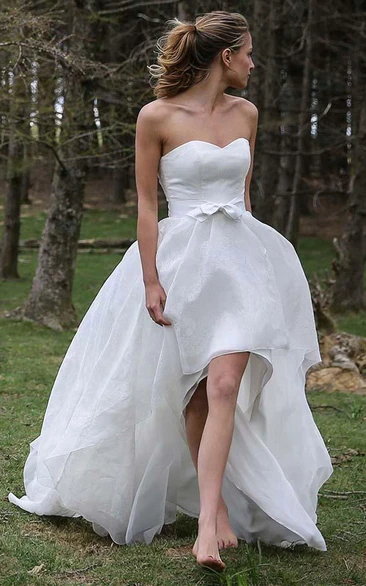 Sweetheart Chiffon  Sleeveless Wedding Gown