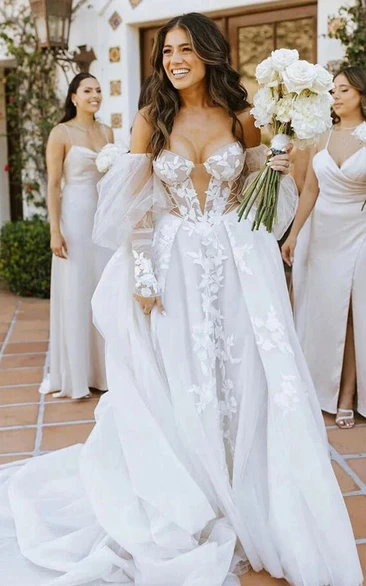 Elegant Sexy Sweetheart Empire A-line Applique Wedding Dress