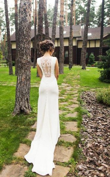 Wedding Unique H Made Embellishment Crepe Simple Dress