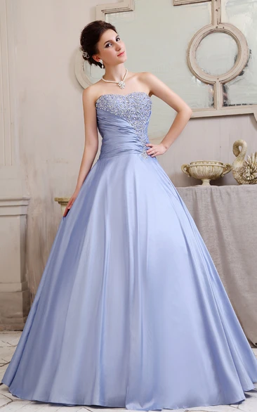 Fabulous Crystal A-Line Strapless Romantic Ball Gown