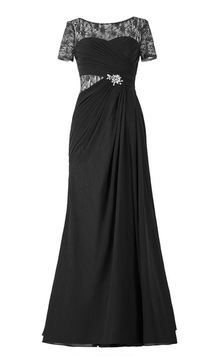 Illusion Inspire Chiffon Short-Sleeved Gown