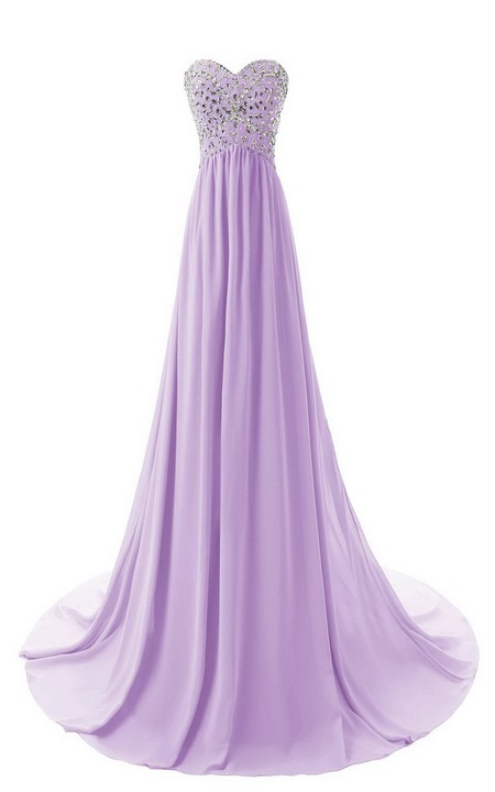 Long Crystal Top Chiffon Sleeveless Sweetheart Floor-Length Gown