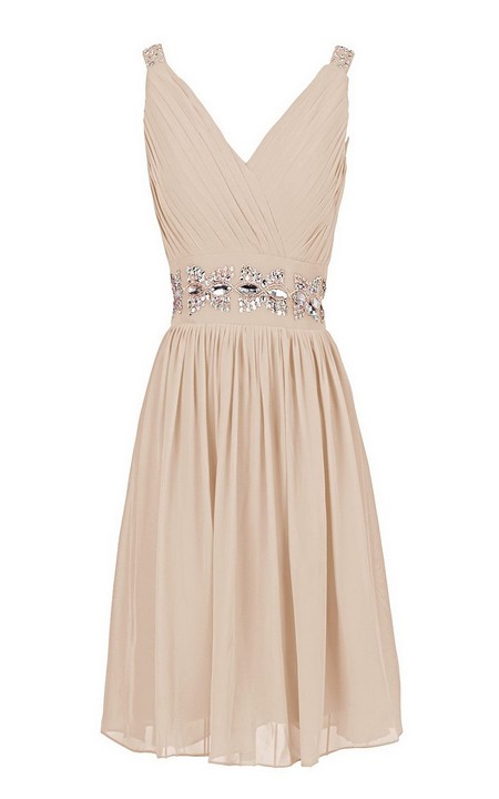 Short Sequined Waist V-Neckline Sleeveless Dress