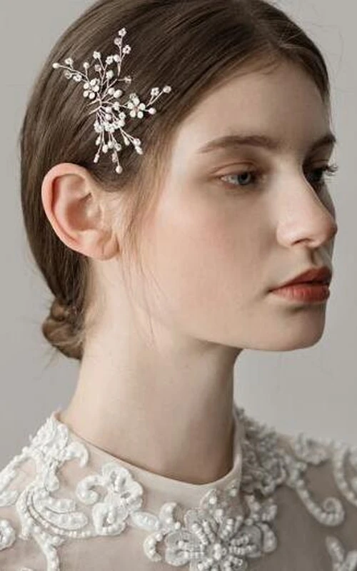 Simple Style Pearl Rhinestone Hair Pins
