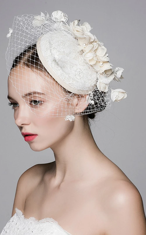 Cotton Ma Sen Flower Gauze Hat