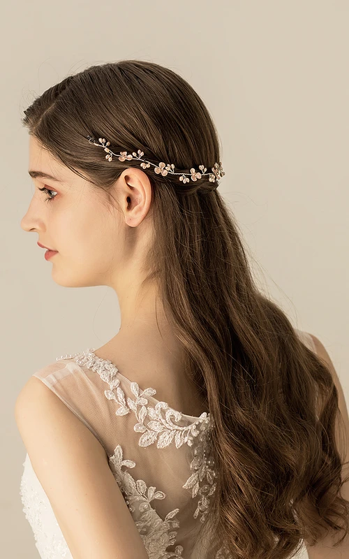 Delicate Fresh Rhinestone Flower Headbands