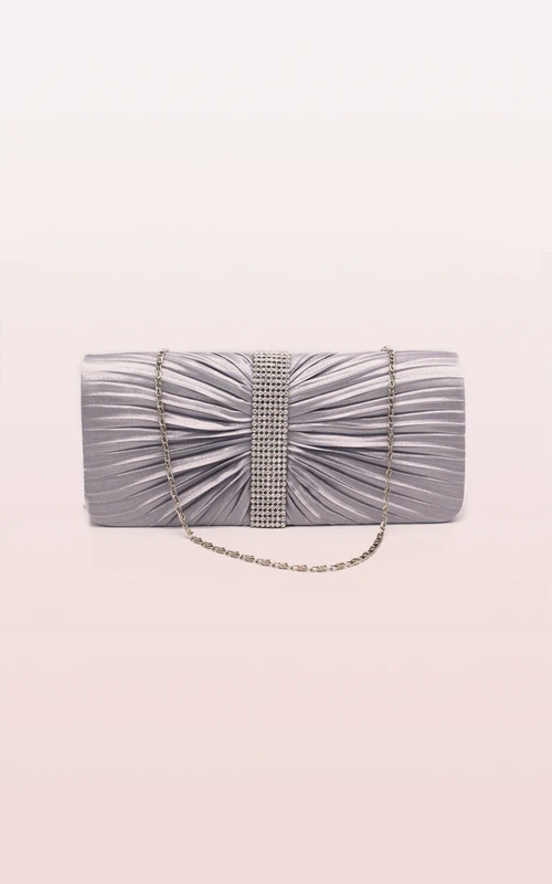 Ruching Rhinestone Handbag