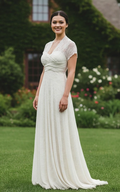 Convertible Lace Wrap Wedding Dress