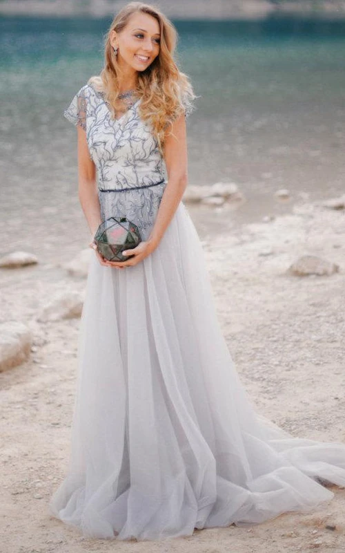 Photos de vraies mariées en robe de mariée grise