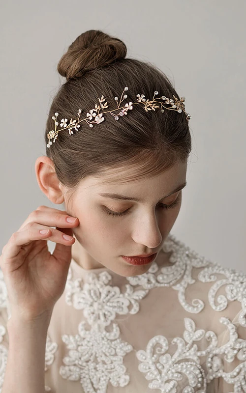 Forest Style Golden Rhinestone Hairbands