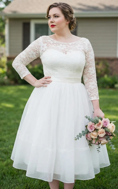 knee length wedding dress for older bride Knee Length Bridal Gowns | Short/Midi Wedding Dress