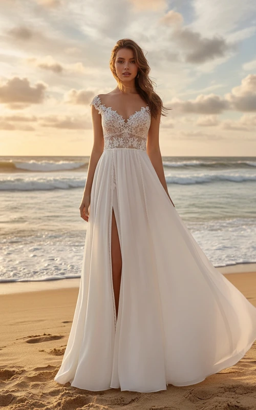 beach wedding dresses birmingham Simple Sweetheart Trumpet Sweep Train Hollow Floral 10 Beach Wedding Dress Styles