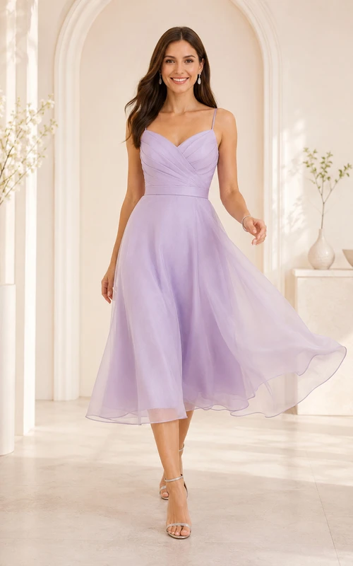 fit and flare cocktail dresses for weddings Square Neck Midi Crepe Wedding Guest & Dress Flying Tomato ID23813 line skirt adds graceful movement and a polished silhouette Ruffle Sleeve Cocktail Dresses for