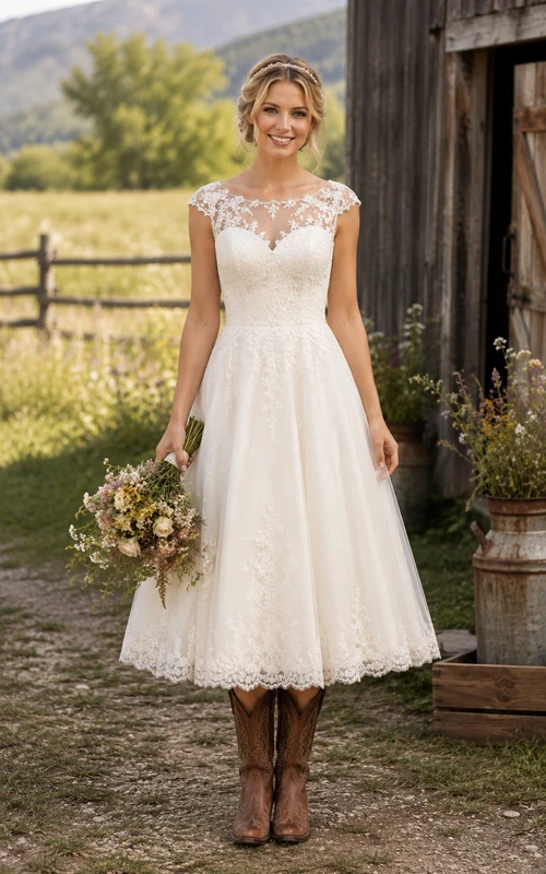 white western dress knee length Dresses, Little White Dresses collection-brand