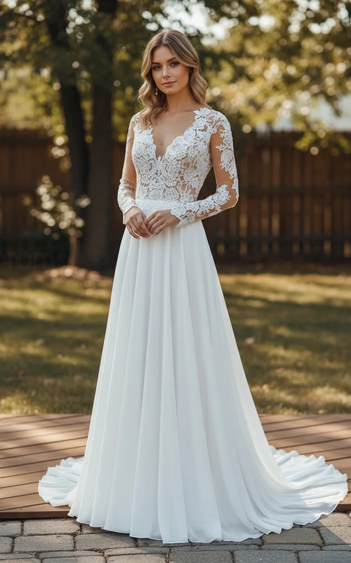 petite long sleeve wedding dresses Petite Wedding Dresses: Styles That Flatter