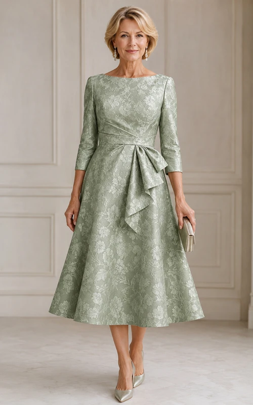 Tea Length Appropriate Dress For Grandmother Of The Groom Mother Grandmother Of The Bride Groom Dresses