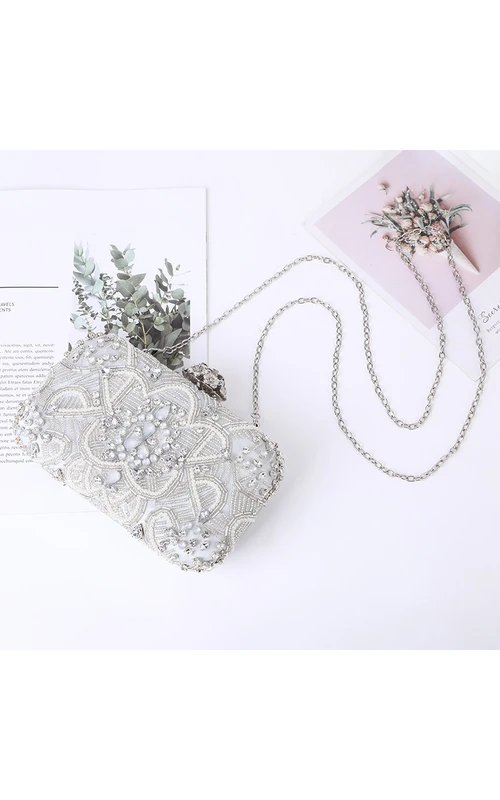 Appliqued Crystal Clutch