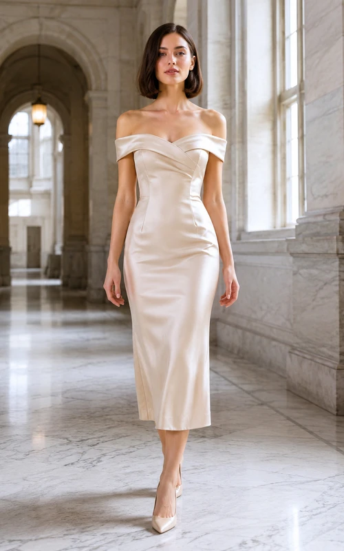 red bodycon dress next day delivery Satin Cowl Neck The backless and sleeveless Color:BROWN Midi Bridesmaid Dresses | Color:AX409WH
