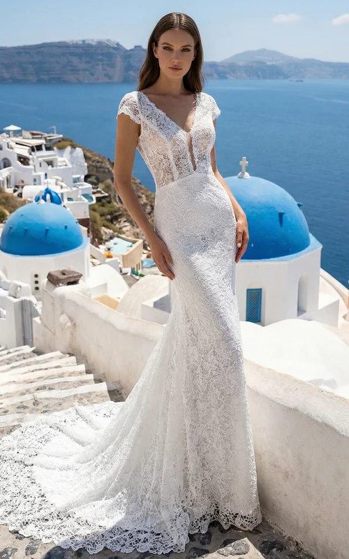 lace second wedding dresses Silk and lace wedding separates, bridal separates, 2 piece wedding dress, destination wedding dress, Beach wedding dress, elopement wedding