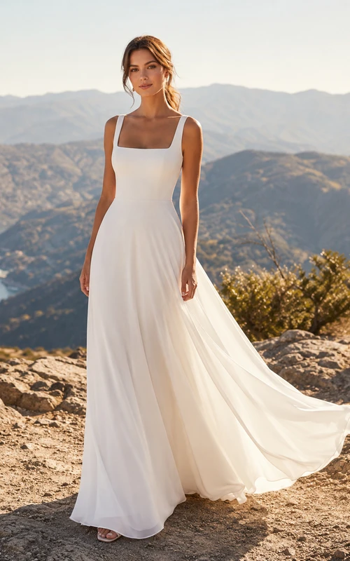 Casual Style Summer Season Wedding Dress, Casual Bridal Dresses in Summer