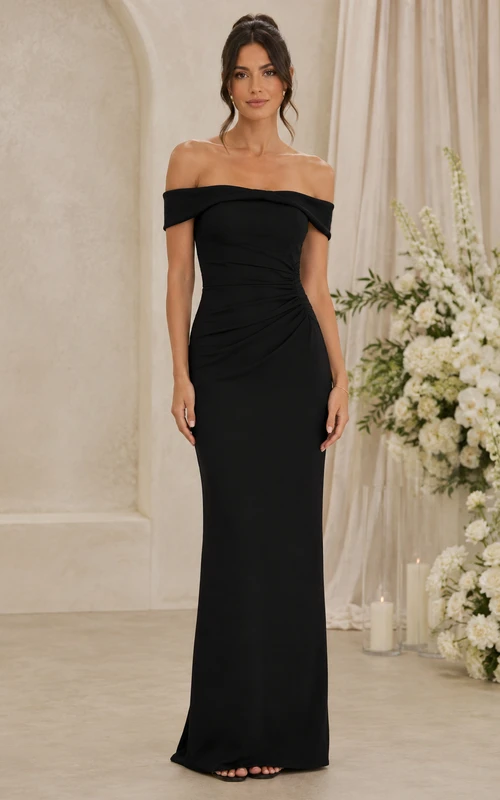 macy dresses women Satin Black Black Luxe Embellished Detail Color:NAVY-2 Conservative Back With her double V