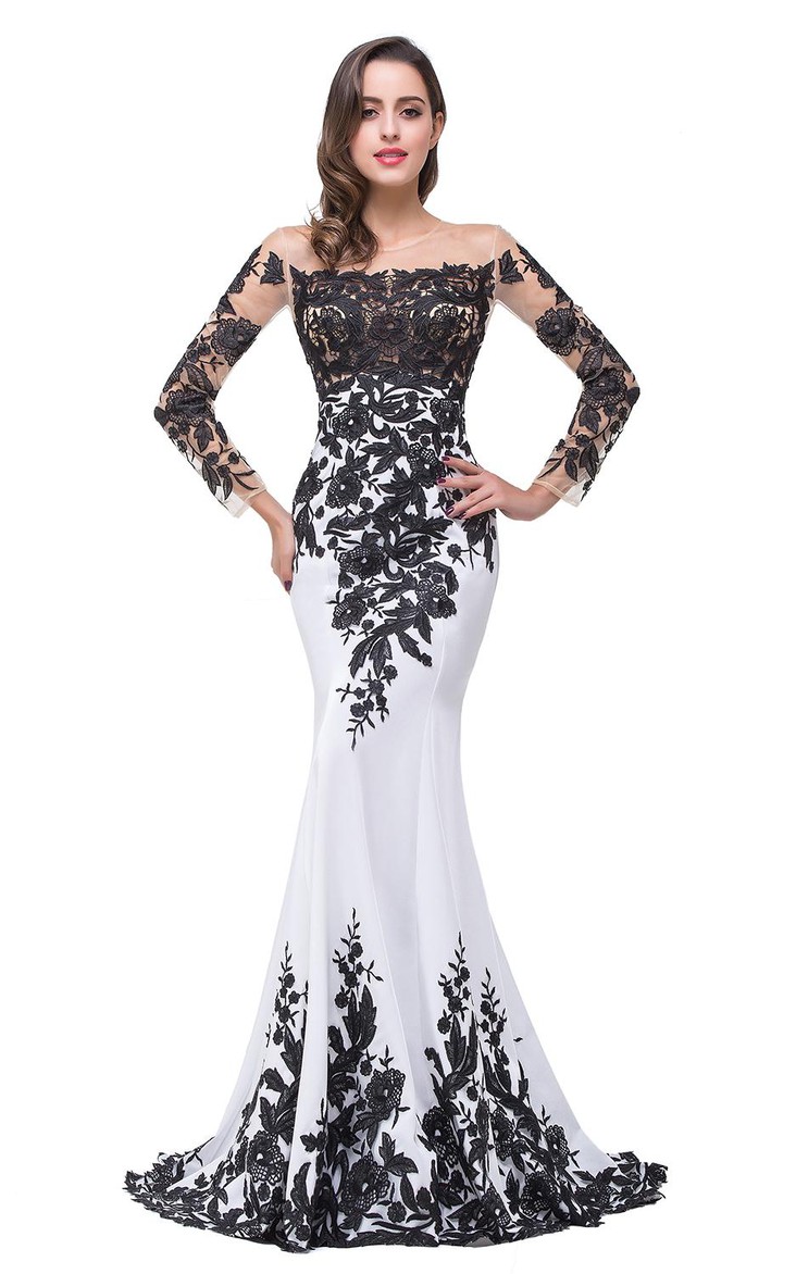 Black And White Evening Dresses, Black 