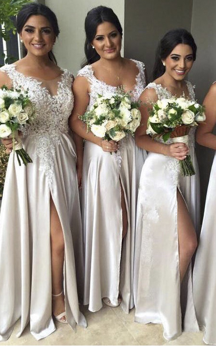 Ivory Bridesmaid Dresses, White 