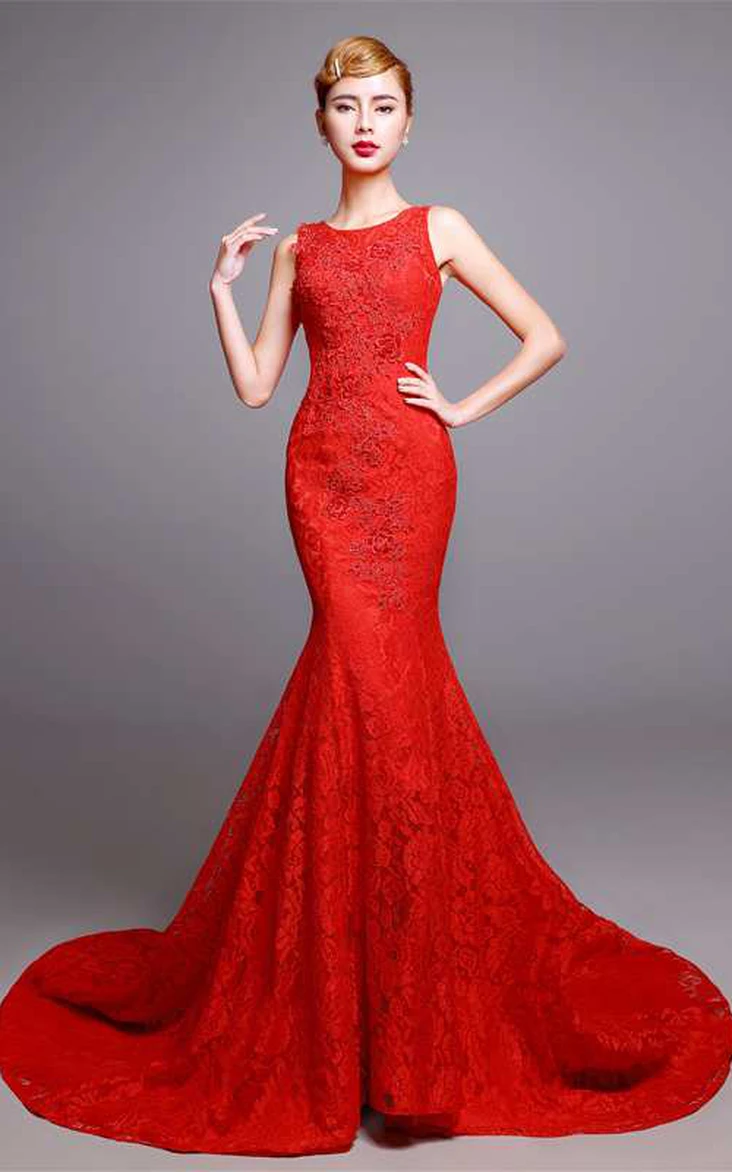 Red Lace Prom Dresses, Lace Formal Dresses | Dressafford