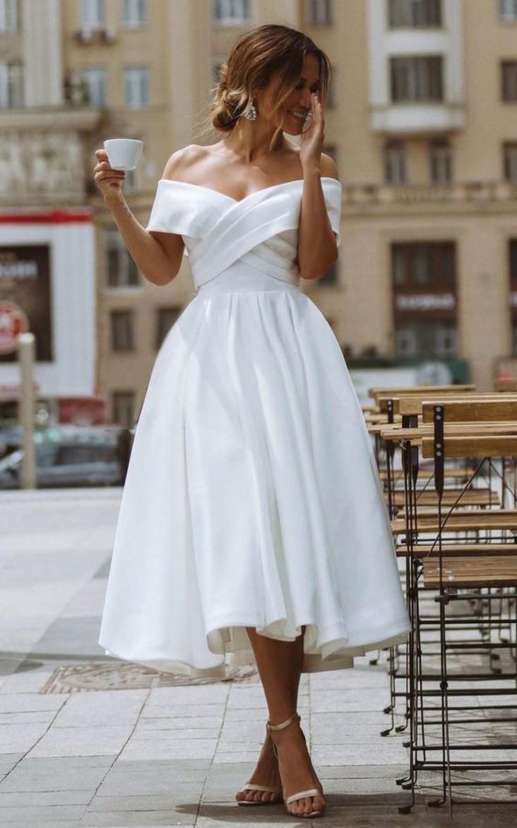 Little White Dresses, Knee-Length White 